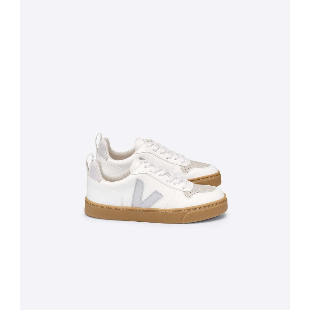 παπουτσια παιδικα Veja V-10 LACE CWL White/Beige | GR 789RVD